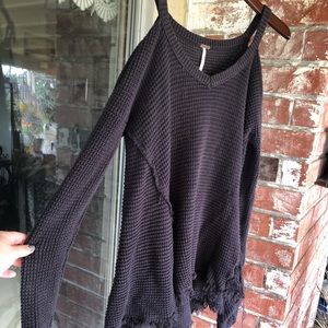 FREE PEOPLE Cold Shoulder Sweater
